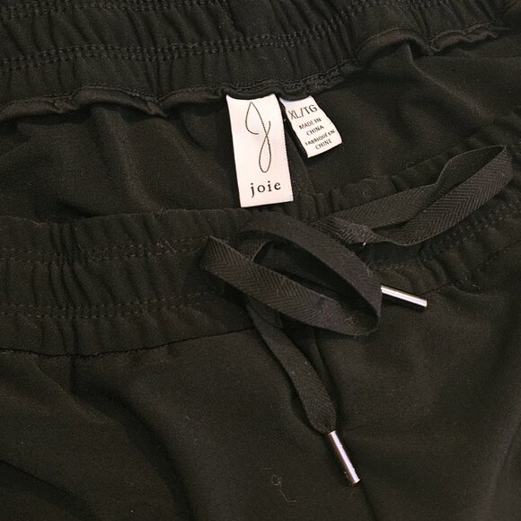 JOIE - Women's black drawstring waist ankle pants - Picture 9 of 9
